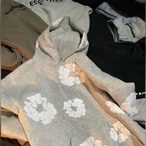 Denim tears pull over hoodie